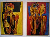 Ecuador Quito Guayasamin 2-07 Museo Guayasamin Meditacion I and II Here are Oswaldo Guayasam�n�s paintings called Meditacion I and II (1993, Meditation).